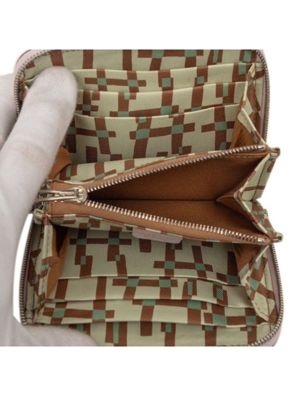 ★SOLD★ Hermes Azap Silk in Compact Coin Case Wallet Mauveper Pink Veau - Picture 4 of 6